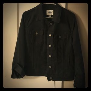 Black denim jacket